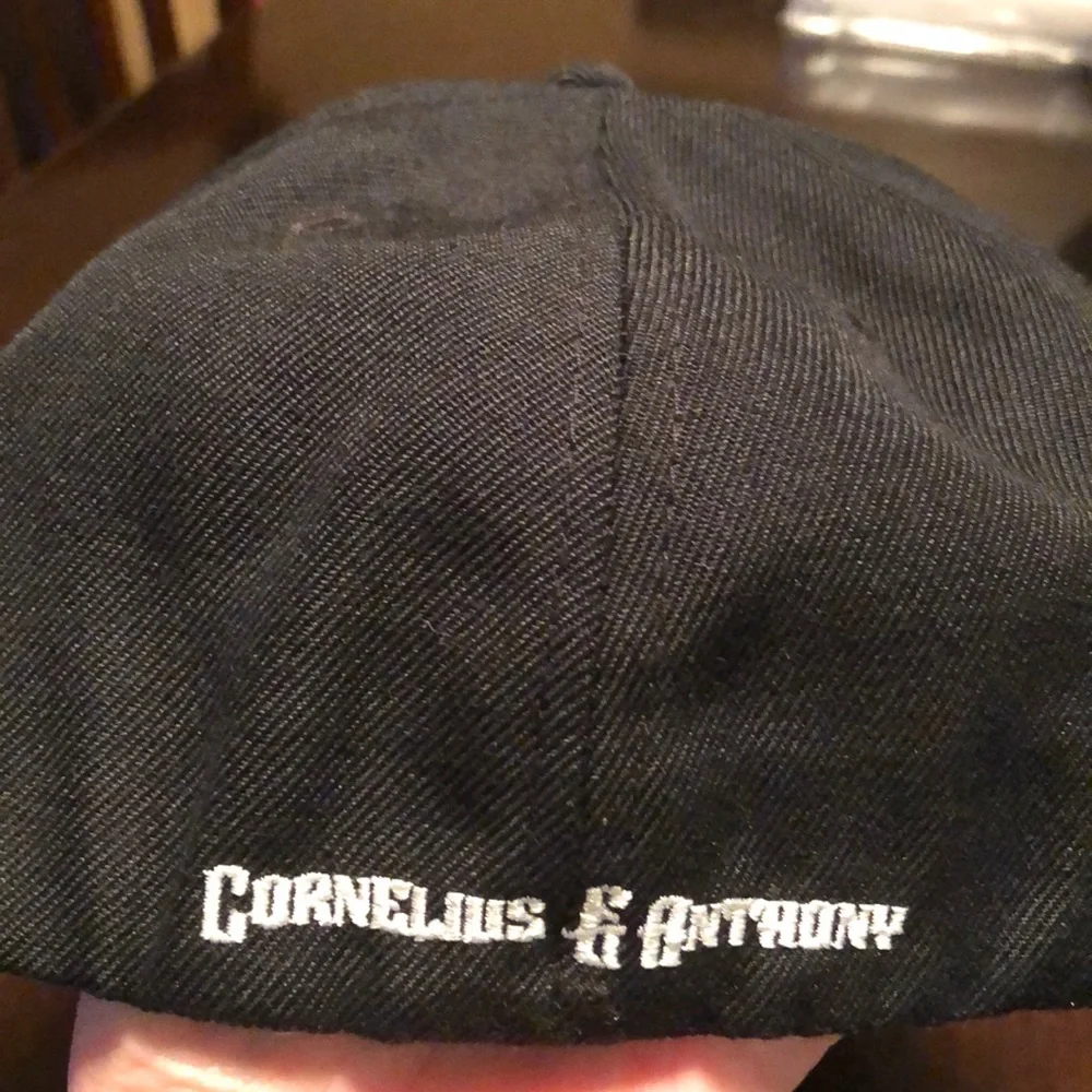 3/$15 SALE Cornelius & Anthony Cigars Black Baseball Hat- Like new - Picture 2 of 4